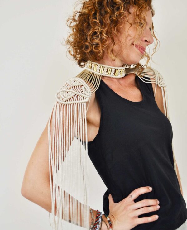 Patrón descargable Hombreras Glam de macramé