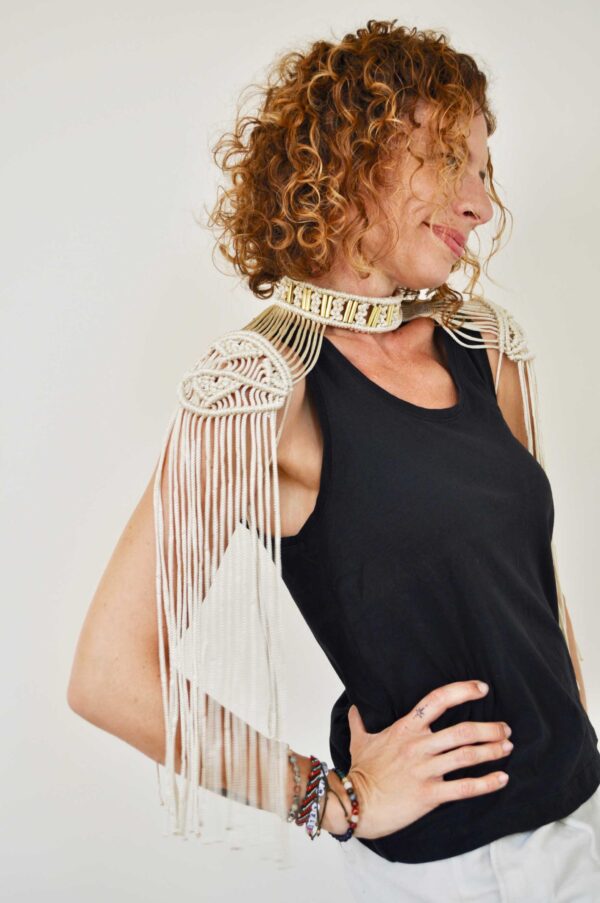 Patrón descargable Hombreras Glam de macramé
